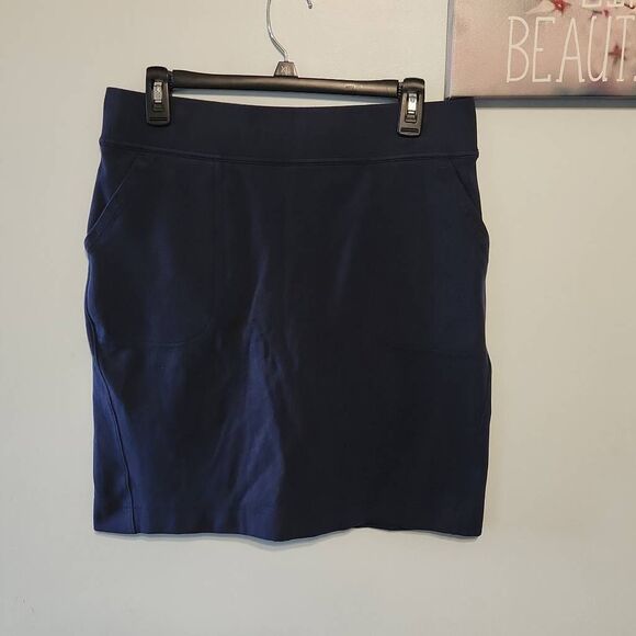 Duluth Trading Co Size S Nvy Blue Women's NoGA Naturale Cotton Skort - Picture 1 of 6